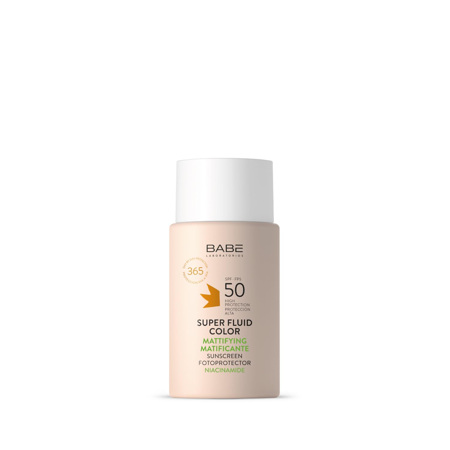 LABORATORIOS BABÉ Photoprotector Super Fluid Colour Mattifying SPF 50 | Sun Cream for the Face with Colour, Unifies the Tone, Sunscreen Oil-Free | Matting | Fat Balancing | 50 ml