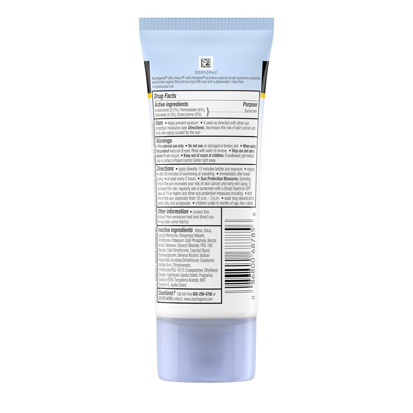2 x Neutrogena Ultra Sheer Sunblock SPF 30 (Sun Protection Lotion, Waterproof) from USA