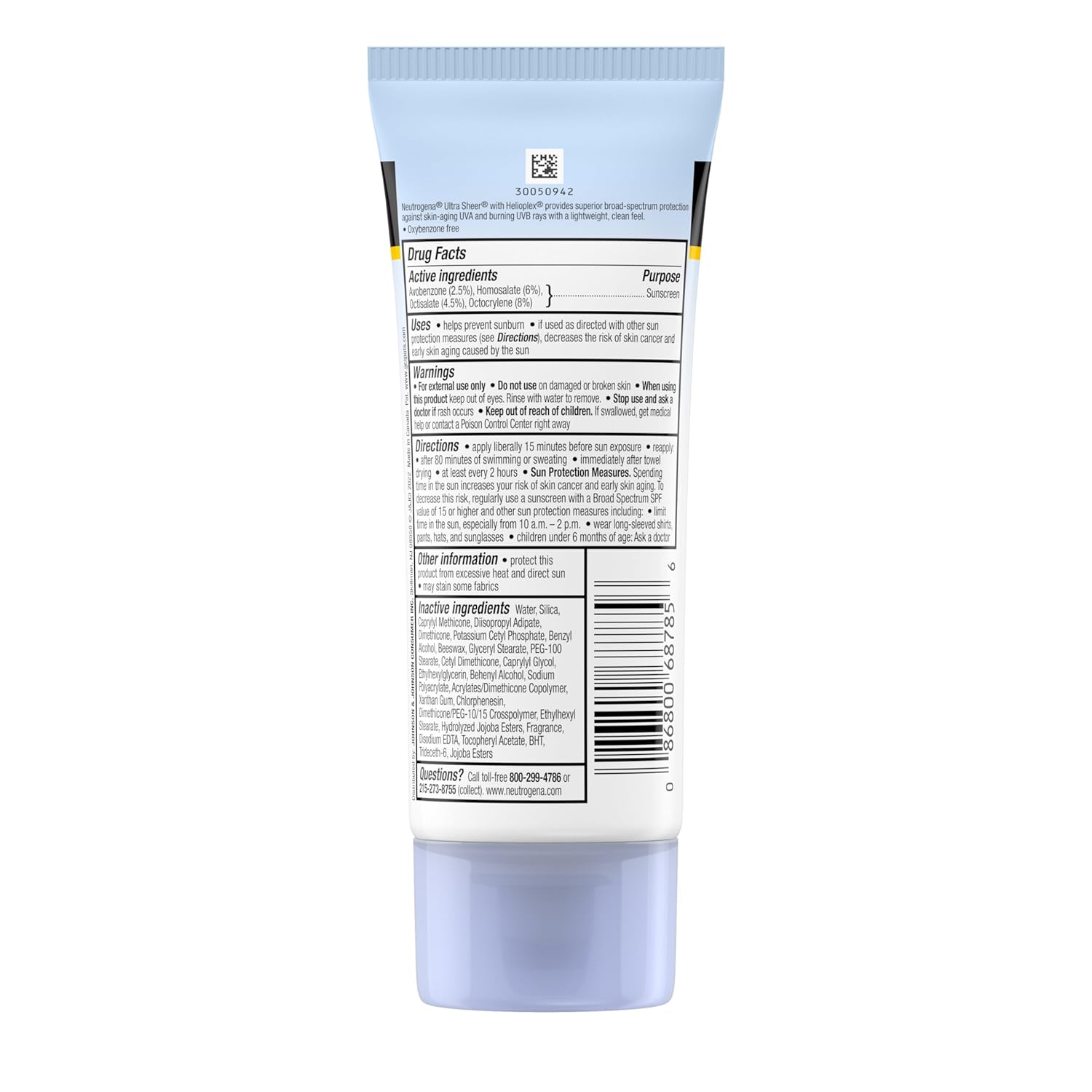 2 x Neutrogena Ultra Sheer Sunblock SPF 30 (Sun Protection Lotion, Waterproof) from USA