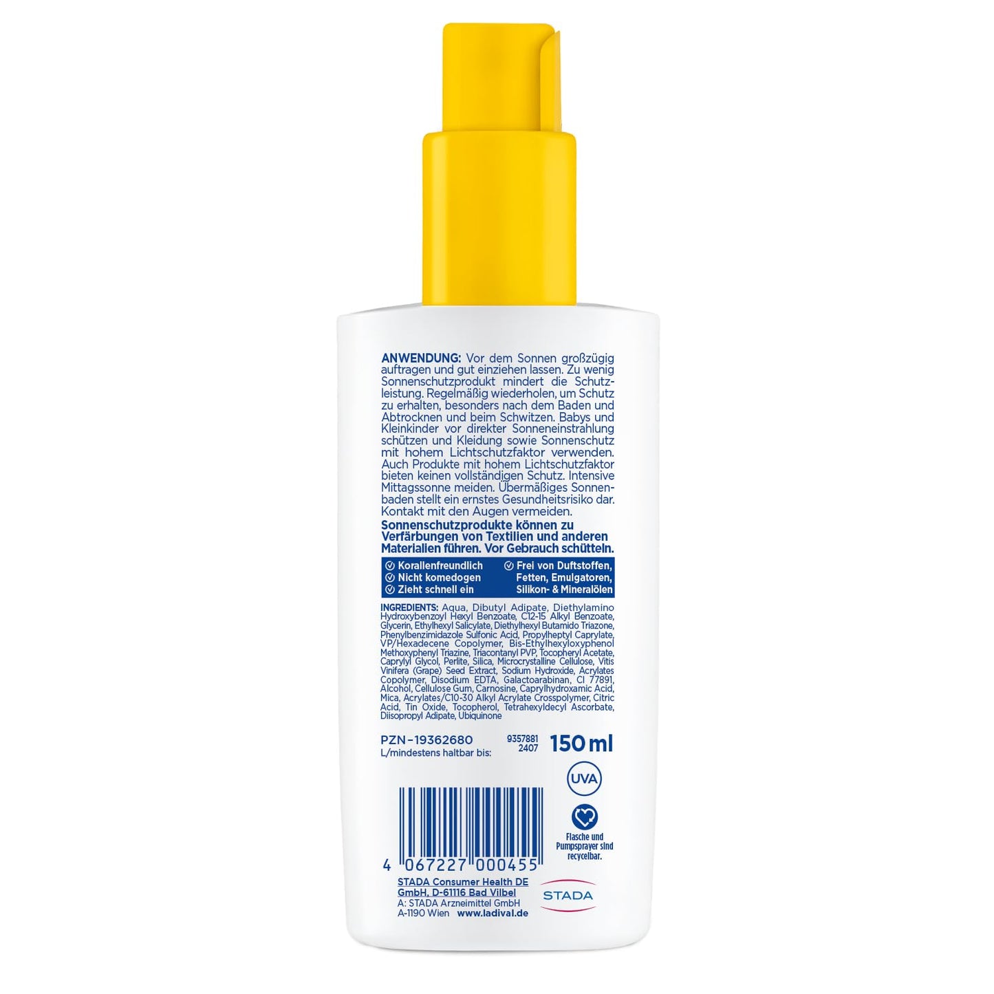 LADIVAL Allergic Skin Sun Protection Spray SPF50+ 150 ml