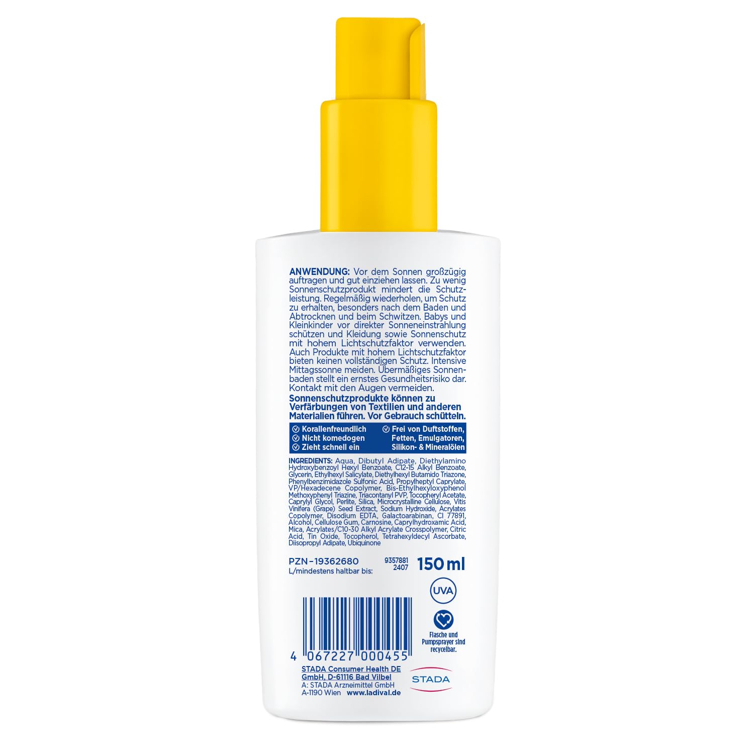 LADIVAL Allergic Skin Sun Protection Spray SPF50+ 150 ml